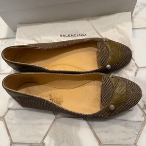 Balenciaga tweed flats